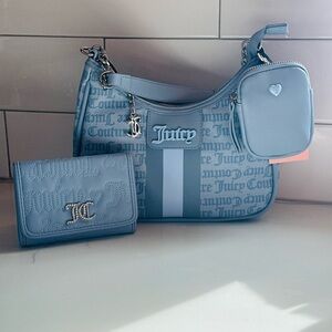 Juicy Couture Light Blue Shoulder Bag Set